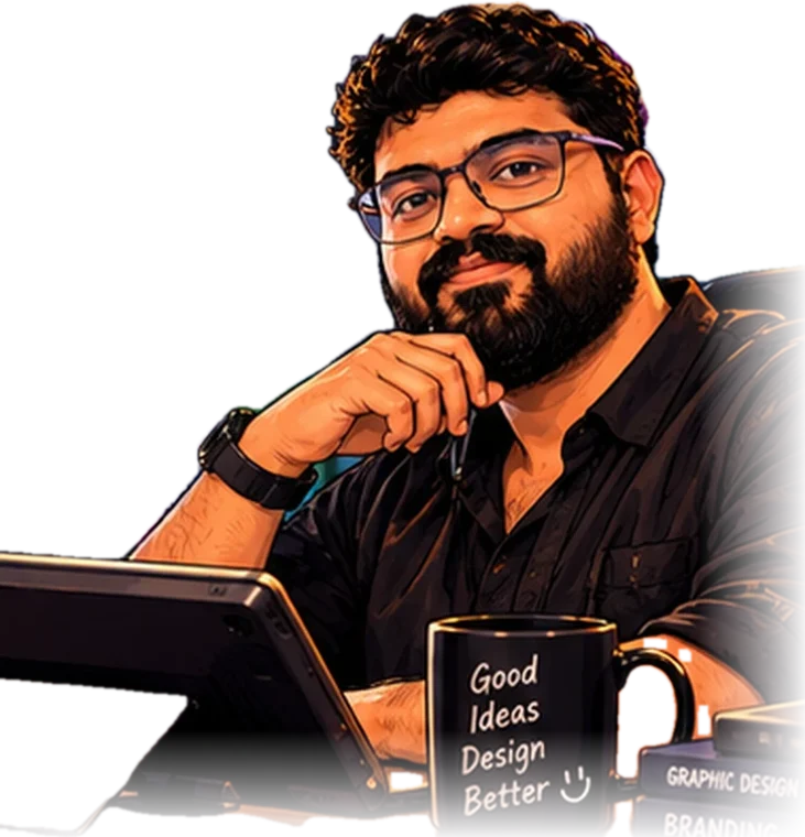 Sreerag at his desk